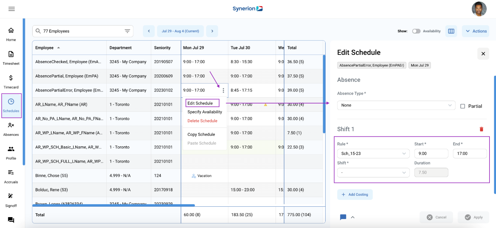 QUICK START GUIDE SUPERVISOR – Synerion Agile Help