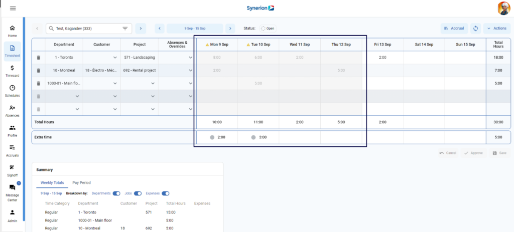 MSS Timesheet_Lock date cells – Synerion Agile Help