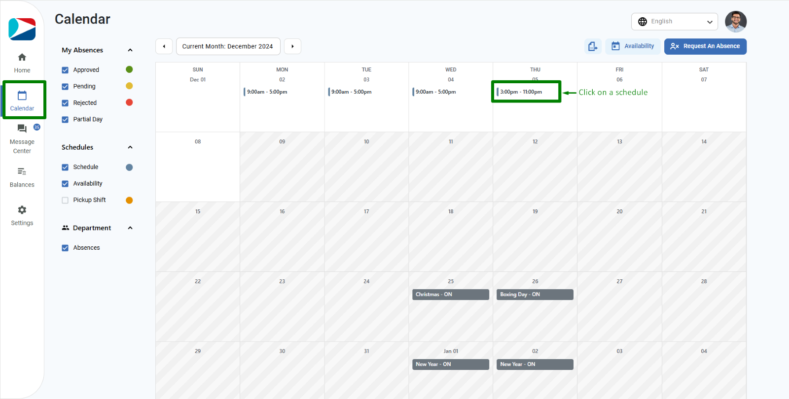 A screenshot of a calendar  Description automatically generated