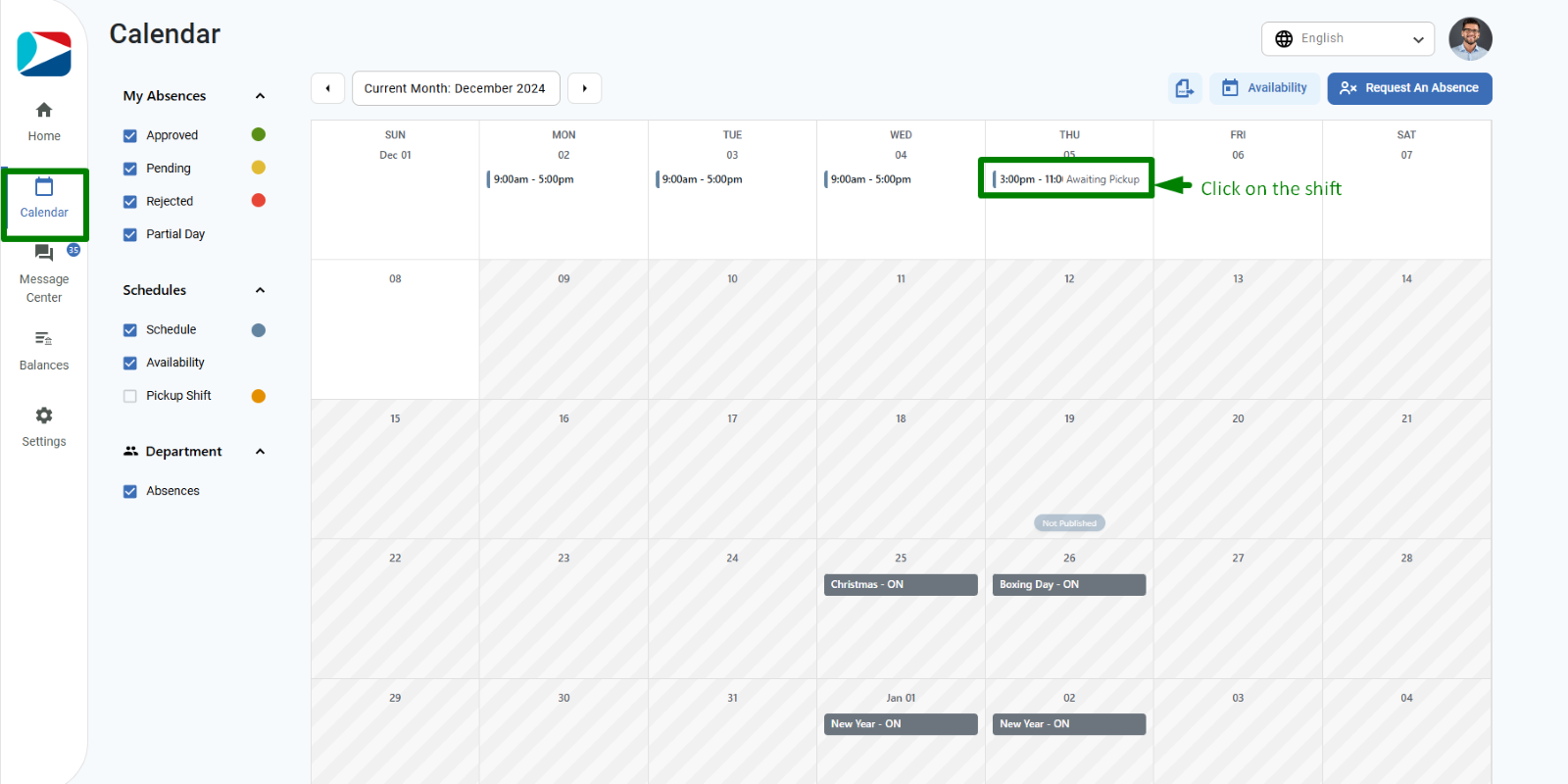 A screenshot of a calendar  Description automatically generated